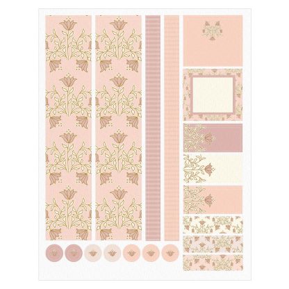 Floral Motif Monthly Sticker Sheet