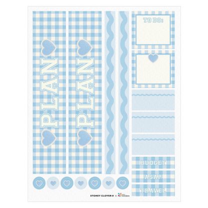 Stoney Clover Lane Gingham Monthly Sticker Sheet