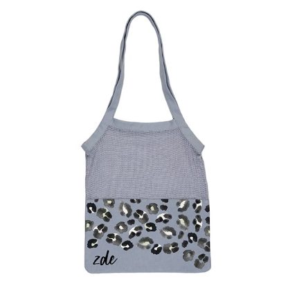 Watercolor Leopard Print Mesh Tote Bag