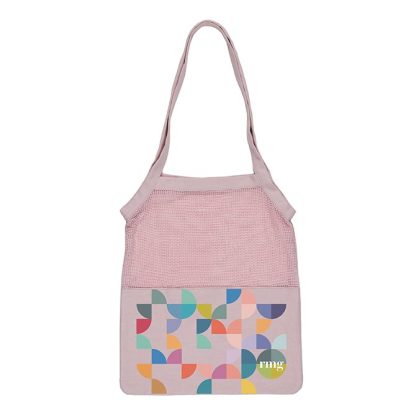 Abstract Circles Mesh Tote Bag