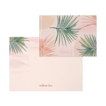 Watercolor Palms Personalized Stationery