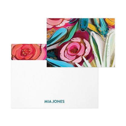 EttaVee Brilliant Blooms Personalized Stationery