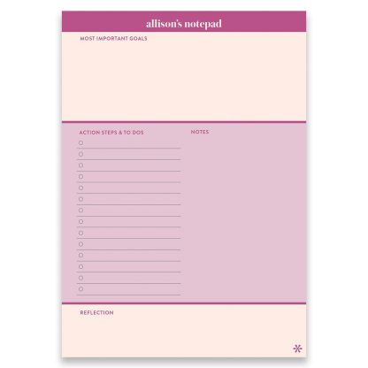 Weekly Goals Notepad