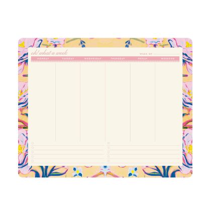 Floral Bursts Weekly Planning Compact Deskpad