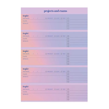 Projects and Exams Notepad