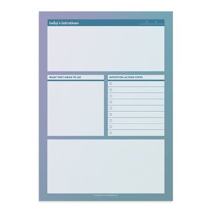 Daily Intentions Notepad
