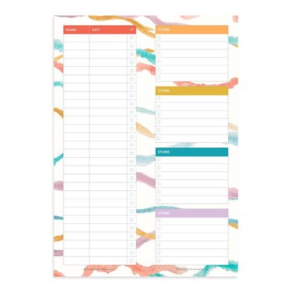 Gift Shopping List Notepad 2022