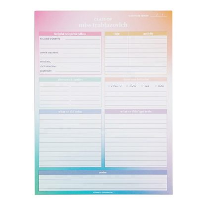 Substitute Teacher Notepad