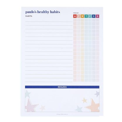 Kids Healthy Habits Notepad