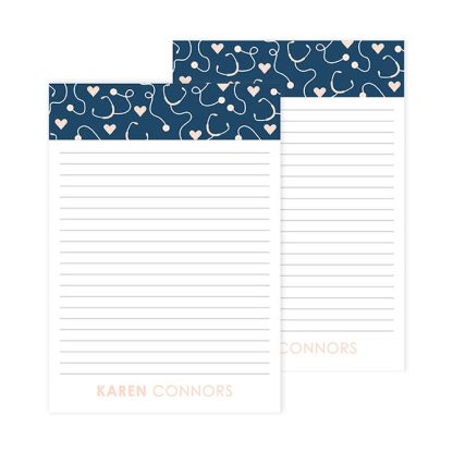 Stethoscope Heart Notepad 2pk