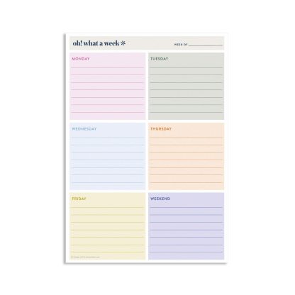 Oh! What A Week Planning Notepad