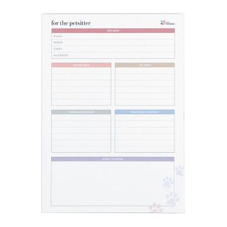 Pet Sitting Notepad