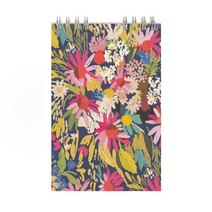 Painterly Florals Priorities Top Spiral Notepad