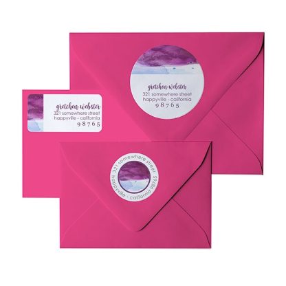 Watercolor Splash Return Address Labels