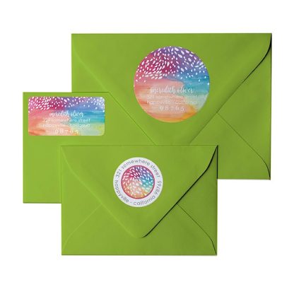 Painted Petals Return Address Labels