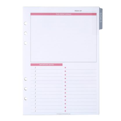 Goal Setting A5 Ring Agenda Inserts