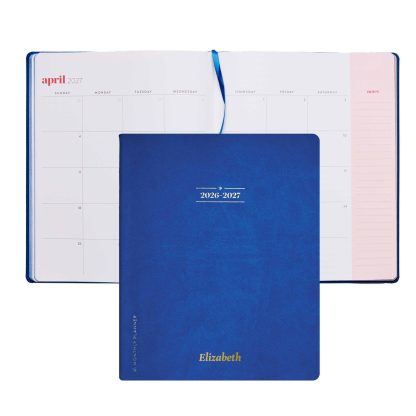 Royal Blue 8x10 Softbound Monthly Planner