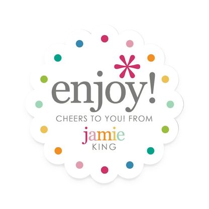 Enjoy Scalloped Gift Labels