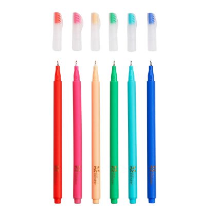 Summer Colorful Fine Tip Markers 6-Pack