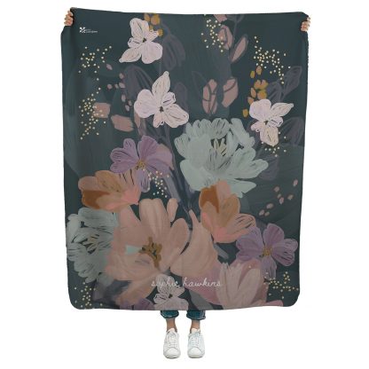 Bold Blooms Sherpa Throw