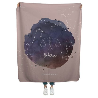Watercolor Astrology Sherpa Throw