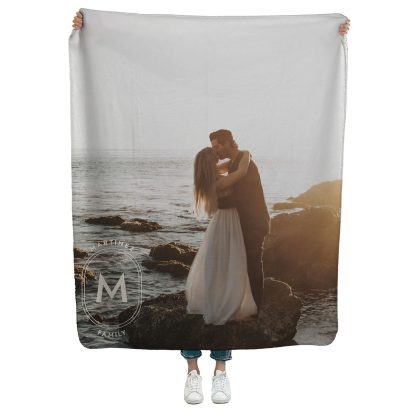 Pure Focus Monogram Sherpa Throw