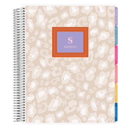 Leopard Monogram Teacher Lesson Planner