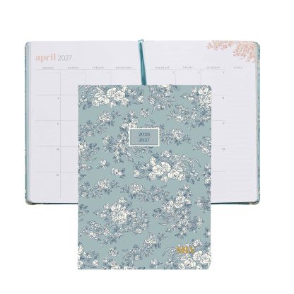 Toile Wallpaper Eucalyptus A5 Softbound Monthly Planner