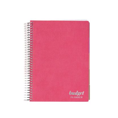 Fuchsia Vegan Leather A5 Budget Planner