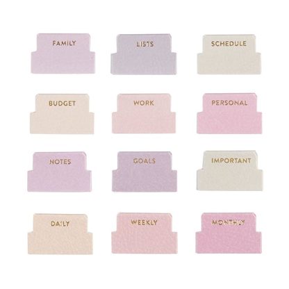 Vegan Leather Functional Adhesive Tabs - Pastel