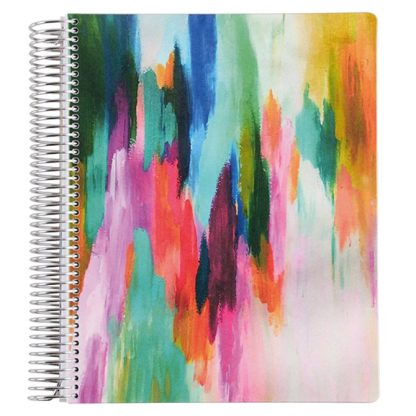 EttaVee Bright Brush Strokes Vegan Leather Teacher Lesson Planner