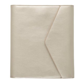 Large Champagne Vegan Leather Folio