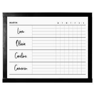Stylized Neutral Chore Chart & Checklist Wall Organization Center