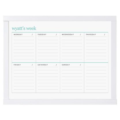 Custom Color Weekly Schedule Wall Organization Center