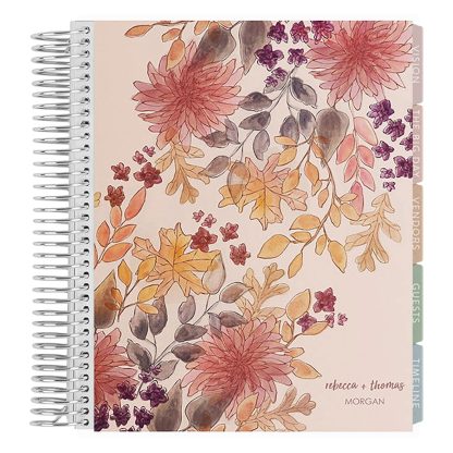 Watercolor Fall Flowers Wedding Planner