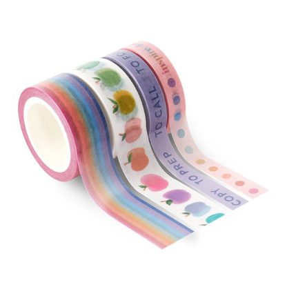 Rainbow Apples Teacher Washi Tape 4-Pack