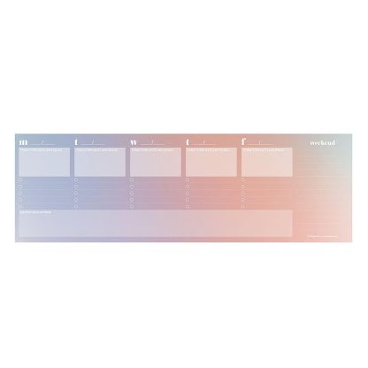 Weekly Priorities Schedule Deskpad