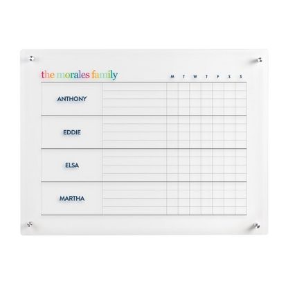 Acrylic Chore Chart Wall Calendar