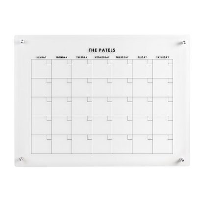 Stylized Neutral Acrylic Monthly Wall Calendar