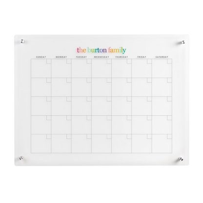 Acrylic Monthly Wall Calendar