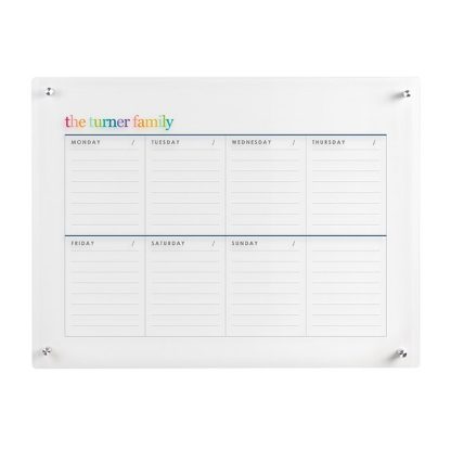 Acrylic Weekly Wall Calendar