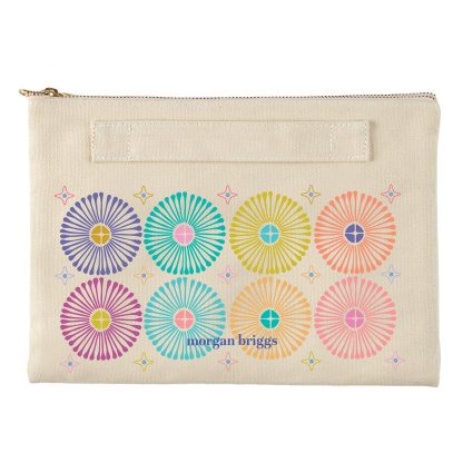 Modern Geometric Custom Accordion Zipper Pouch