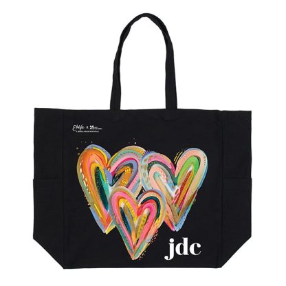 EttaVee Layers of Love Canvas Pocket Tote Bag
