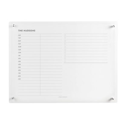 Focused Acrylic Hourly Schedule Wall Calendar